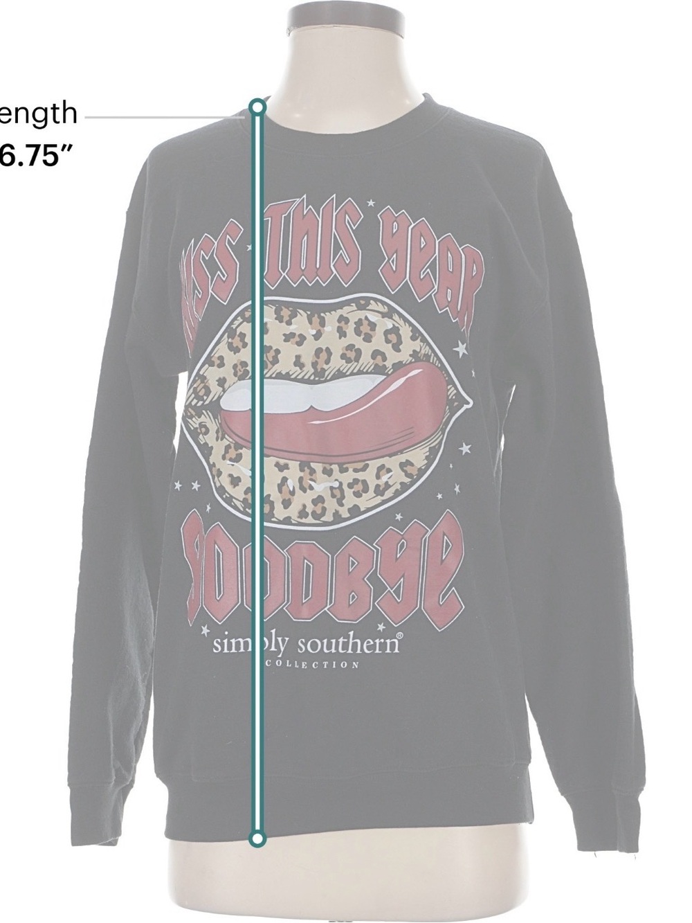 Simply Southern Kiss The Year Goodbye Graphic Sweatshirt - Picture 6 of 7